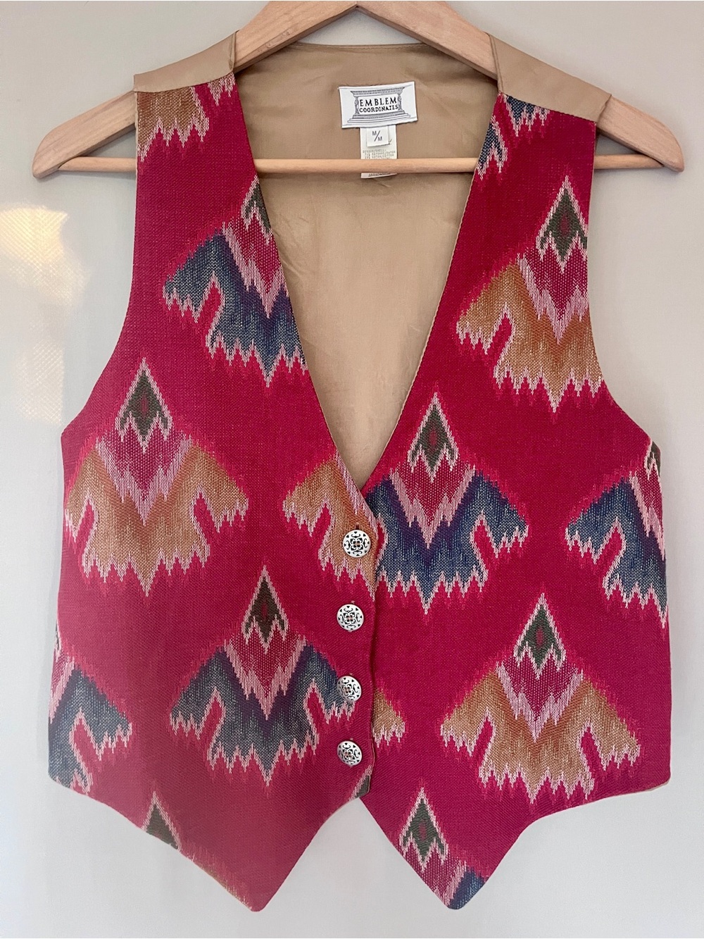 Vintage Southwestern Aztec Tapestry Vest | Western Cowgirl Ranchwear | M